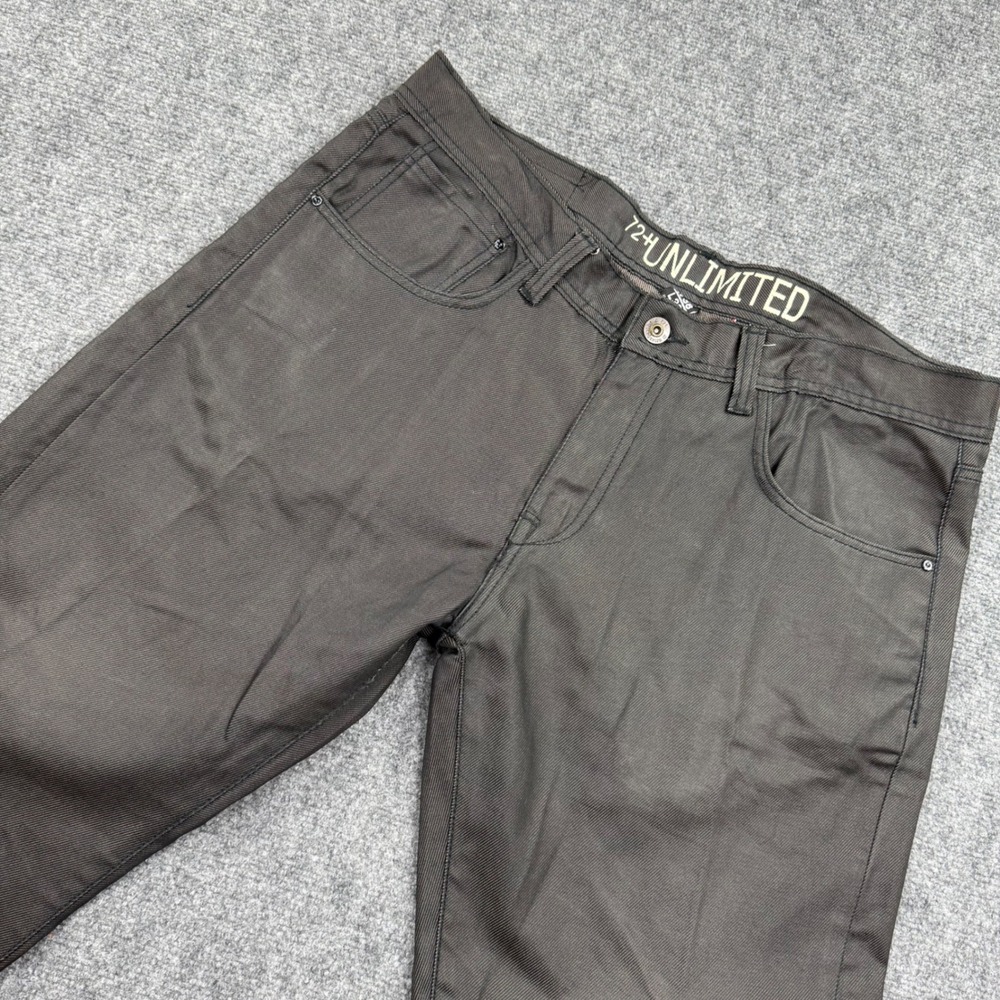 Ecko 72‎ + Unlimited Mens Slim Straight Dark Gray Cotton Jeans Pants W38 L32
